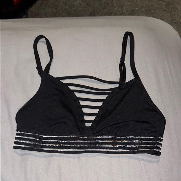 3/$10 VS Pink Black Strappy Bralette - Picture 1 of 3